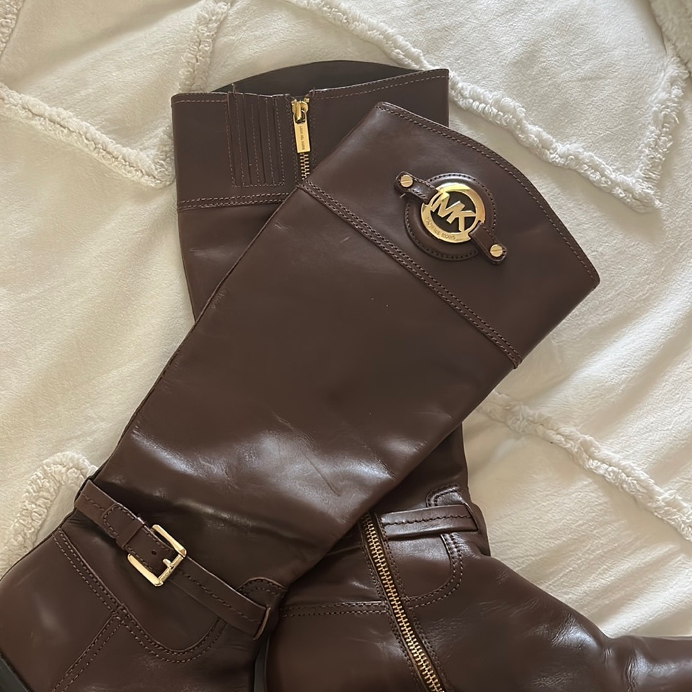 Michael Kors Brown Leather Boots